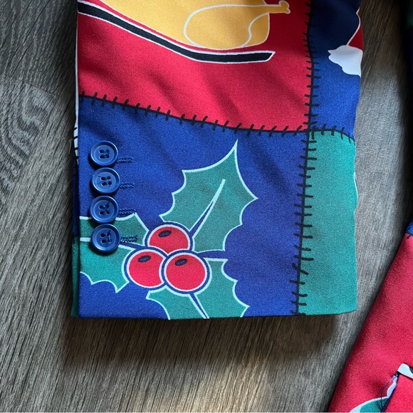 OPPOSUITS Fun Ugly Christmas Suit Jacket Pants Men's size 50 - Picture 7 of 13